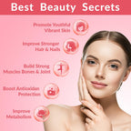 Sugar Free Collagen Gummies for Women, Collagen Protein Type I,II,III,V,X with Biotin Vitamin C D B12, Hydrolyzed Collagen Peptides Gummies for Immune Digestion Skin Hair Nails Energy Bone