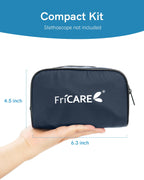 FriCARE Manual Blood Pressure Cuff for Nursing Students, Aneroid Sphygmomanometer for BP Monitoring, Home & Medical School Essentials with Carrying Case, Universal Adult Size, Blue