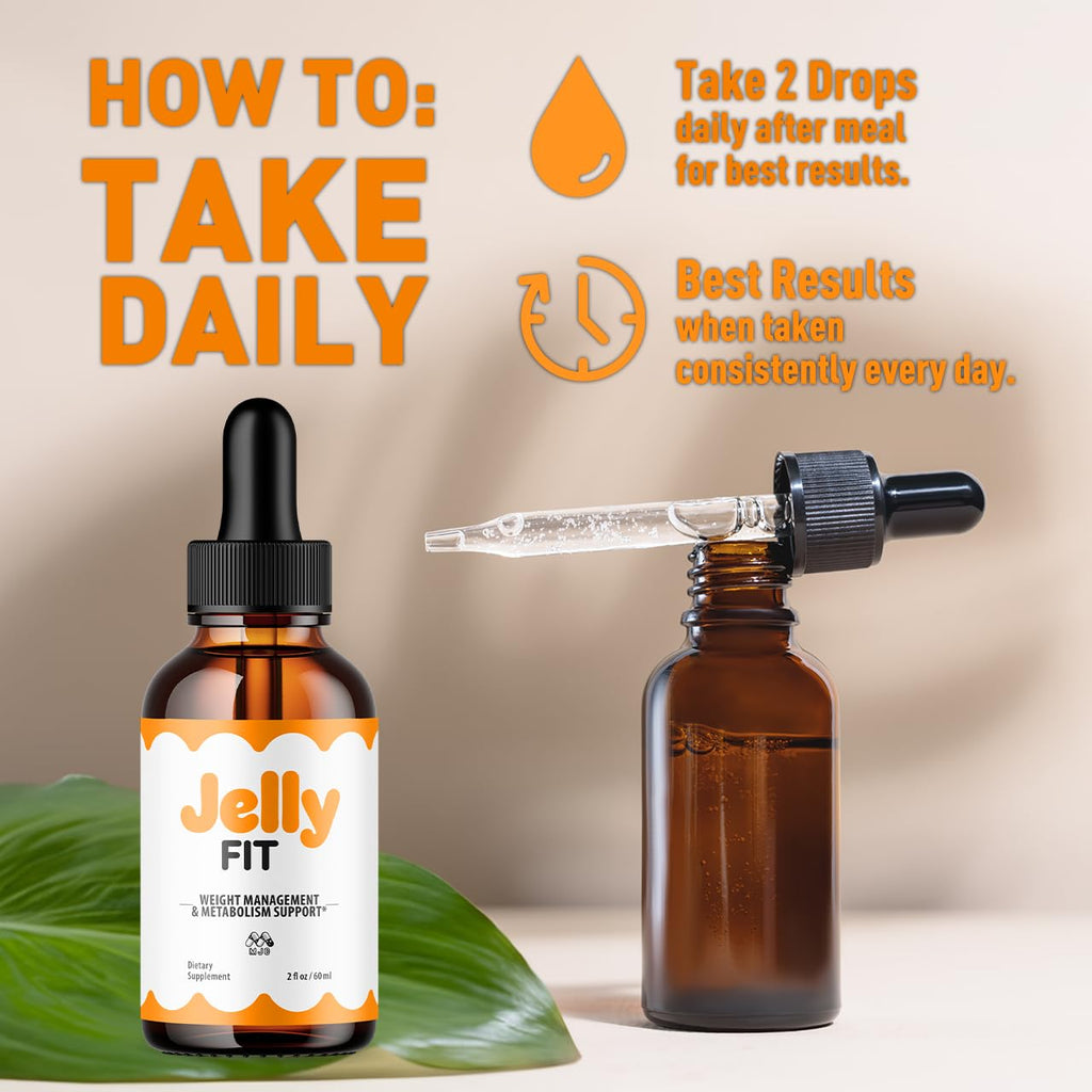(2 Pack) Jelly Fit Drops, Official JellyFit Drops with All Natural Ingredients, Advanced Jelly Fit Health & Wellness Supplement, JellyFit Maximum Strength Active Lifestyle Multivitamin (60 Servings)
