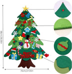 Montessori Felt Christmas Tree for Toddlers, Felt Christmas Tree for Kids, 2026 New Oversized Hanging Xmas Gifts, with Lights