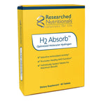 Researched Nutritionals H2 Absorb Molecular Hydrogen Tablets - Instant Hydrogenated Water & Antioxidant Supplement - Rejuvenating Drink to Promote Energy & Healthy Aging (60 Tablets)