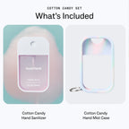 Touchland Cotton Candy Hand Sanitizer Mist & Matching Case Set, Travel Size