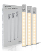 GOODEA 3 Pack Led Under Cabinet Lights Wireless, 7’’ Rechargeable Motion Sensor Light Indoor, Dimmable Closet Lights for Cabinets, Bookshelf, Stair, Hallway Warm White