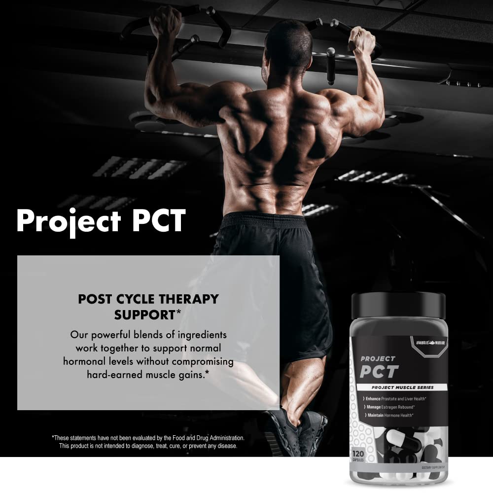 Anabolic Warfare Project PCT Supports Hormone Health, Promotes Post-Workout Recovery & Provides Liver Support - Made with Botanicals - 120 Capsules (40 Servings)