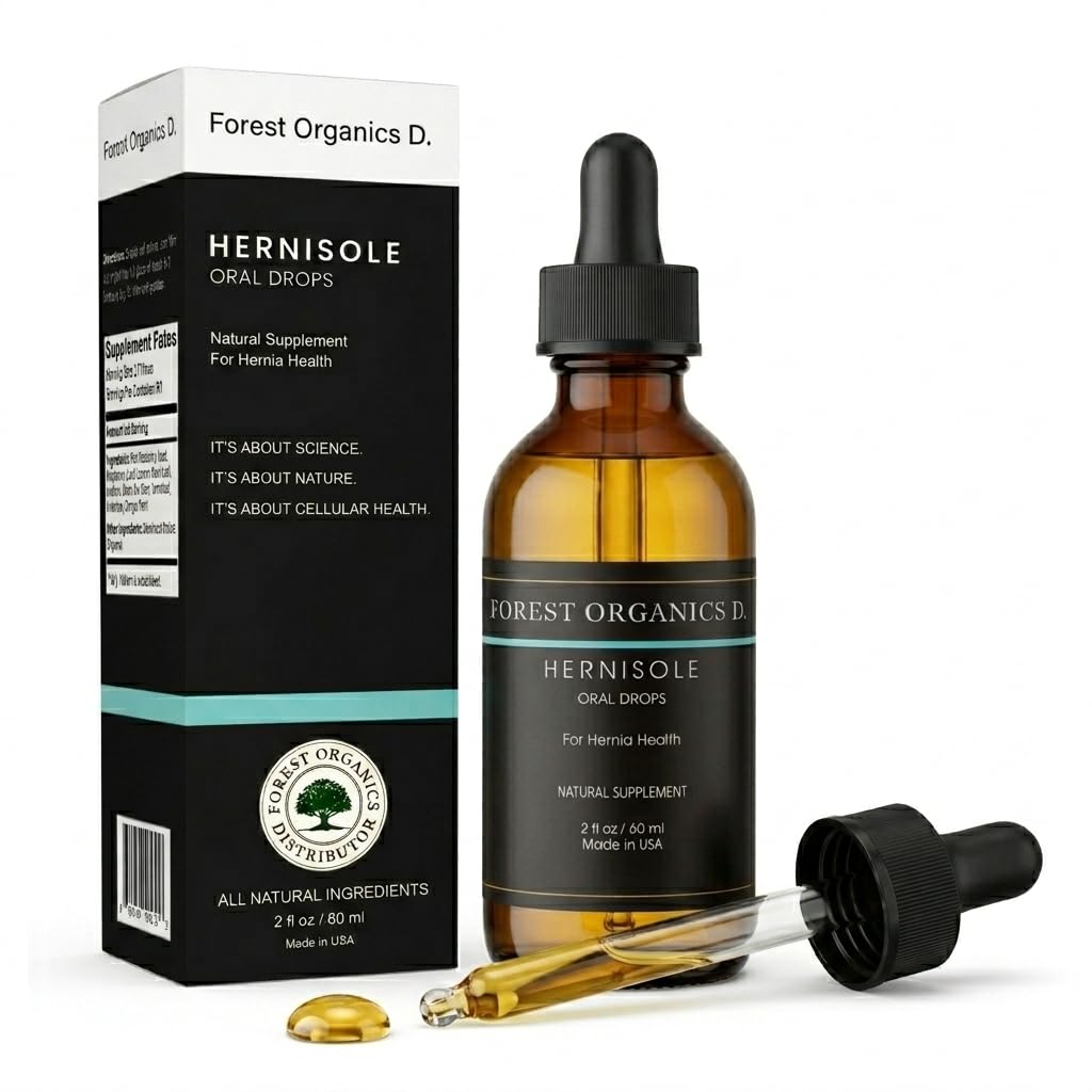 Hernia Health Dietary Supplement - Extract from 24 Plants for Digestive Support - Herbal Hernia Support Drops - Strengthens Weak Tissues and Aids with Hernias I Hernisole