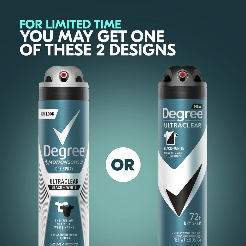 Degree Men UltraClear Antiperspirant Deodorant Spray, 3 Pack, 3.8 Ounce