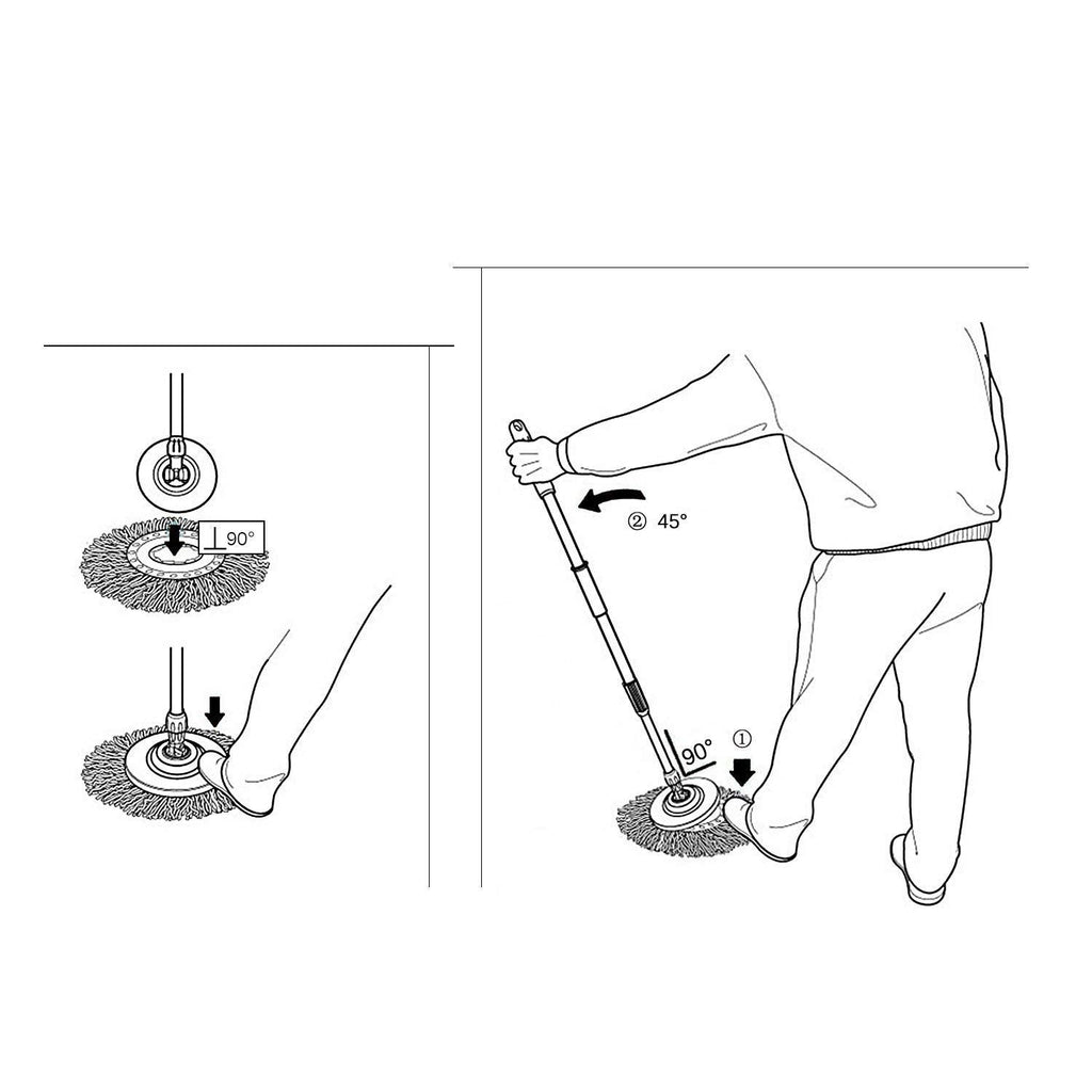 6 Pack Spin Mop Replacement Head for Hurrica, Mopnad, Cassabel and Other 360 Spin Mop Systems, Microfiber Spin Mop Refills (6pc-White)