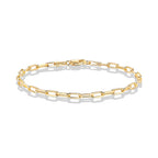 PAVOI Paperclip Adjustable Chain Bracelet, 14K Gold Plated, Yellow Gold