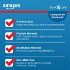 Amazon Basic Care Adhesive Bandages, Flexible Fabric, 100 Count | Pack of 3 | All-One Size | First Aid