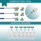 LELELUK Filling Tool Kit - Home & Lab Supplies with Micro Funnels & Lab Scoops - Complete Set with Instruction for Material Filling #000 00 0 1 2 3