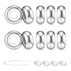 GW Stopper Charms 925 Sterling Silver for Bracelets 3mm for Women (10pcs)