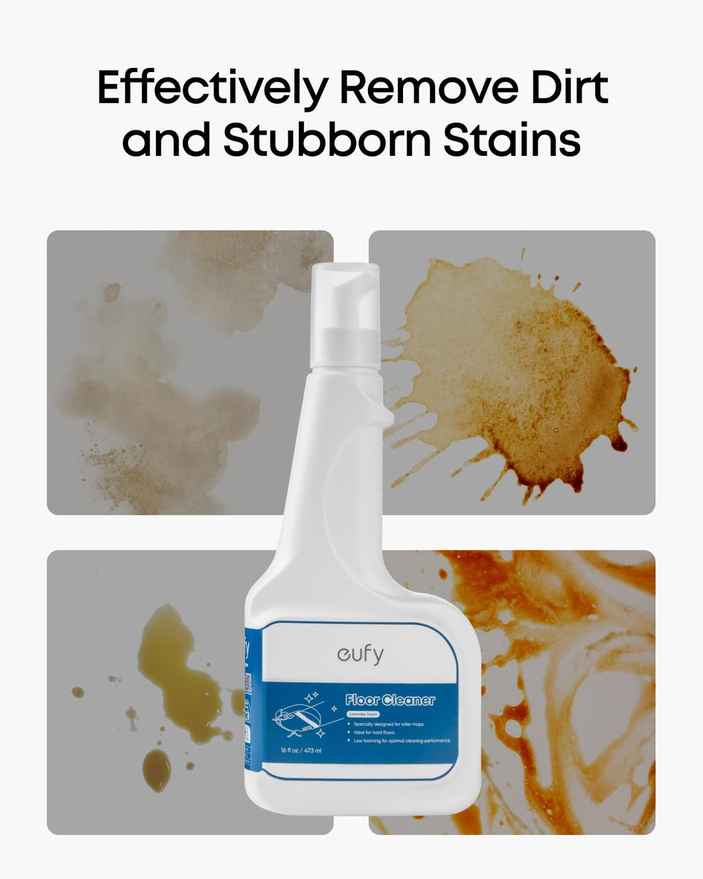 eufy Floor Cleaner, Ready to Use, 473 ml, Floor Cleaner, Safe, Compatible with E28