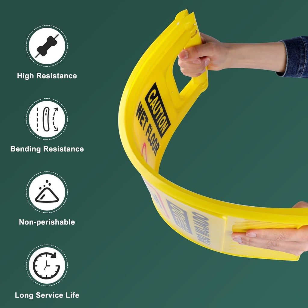 XPCARE 3 Pack 24 IN Caution Wet Floor Sign Bilingual Foldable Safety Sign