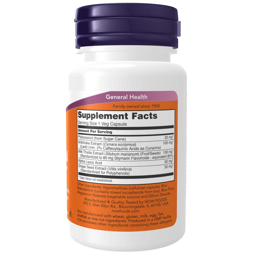 NOW Foods Policosanol Double Strength, 90 Vegetable Capsule (Pack of 2)