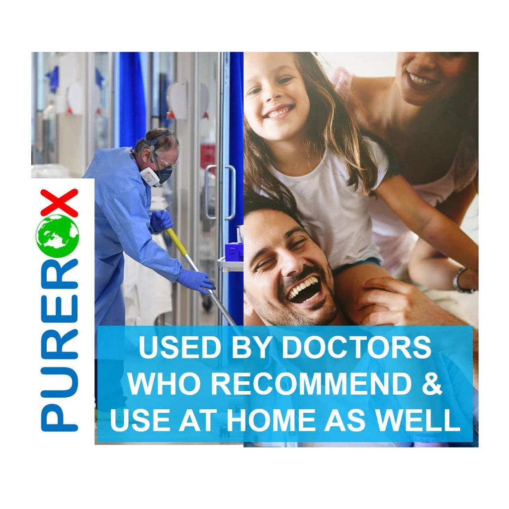 PUREROX disinfectant (16oz, 2pk) Eliminate 99.9999% MRSA, Norovirus, Viruses, Fungus, Bacteria. Hospital Grade. Safe for Use Anywhere. No residue. Suitable for All Surfaces.