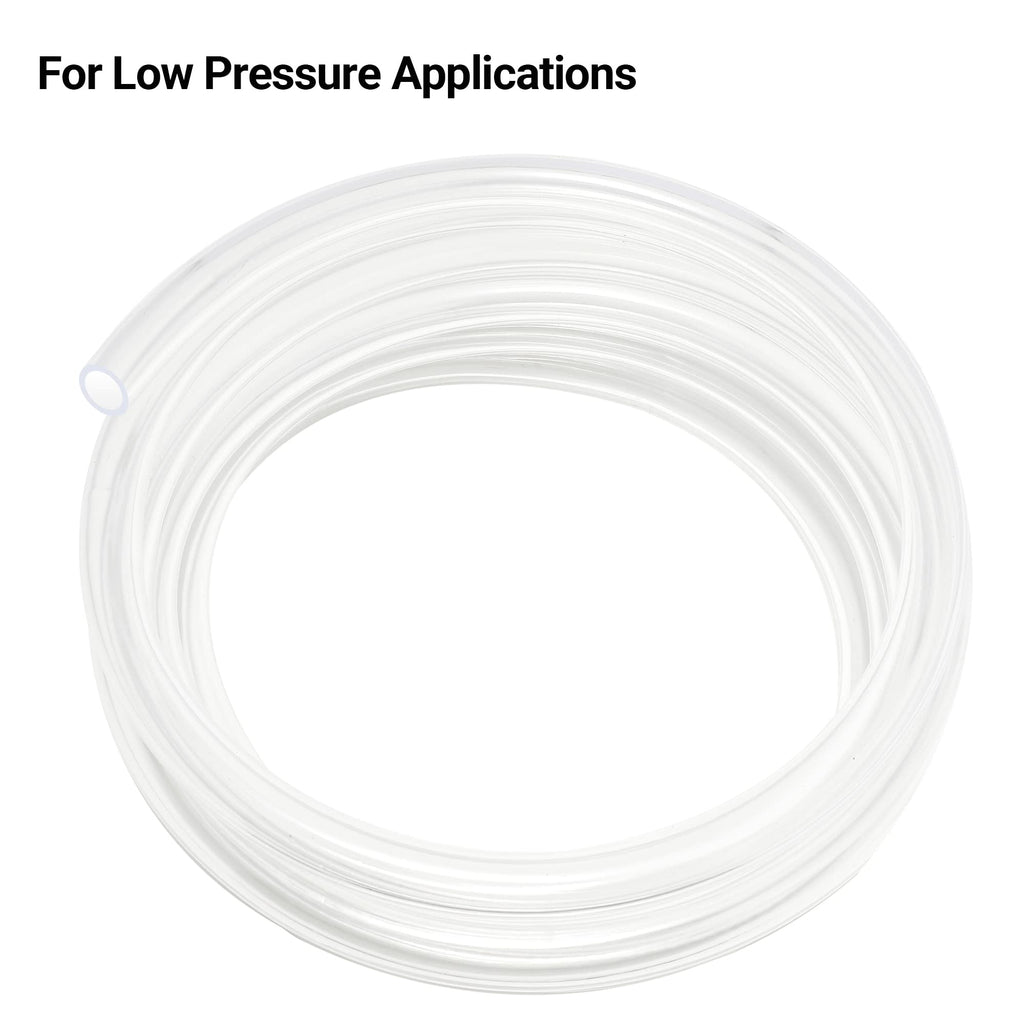 1’’ ID × 1-1/4’’ OD - 10 ft Clear Plastic Vinyl Tubing, Flexible PVC Hose Lightweight BPA Free and Non-Toxic vinyl Tube for Transfer Water Air Oil