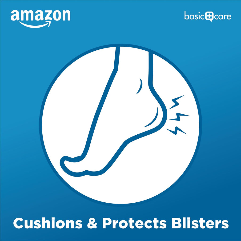 Amazon Basic Care Extreme Hydrocolloid Gel Blister Cushion Bandages, Self-Adhesive, Reduces Rubbing & Friction, Long-Lasting Multi-Day Use, 1.65 in x 2.67 in, 10 ct (Pack of 2)