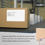 BETCKEY - Compatible DYMO 1744907 (4" x 6") Shipping Labels, Perforated, Compatible with DYMO Labelwriter 4XL Rollo & Zebra, NOT Fit 5XL [10 Rolls/2200 Labels]
