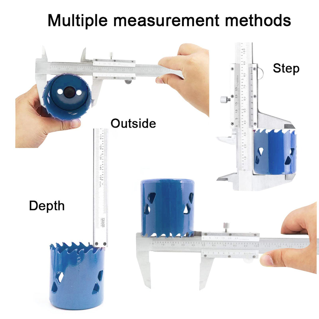 Simhevn Electronic Digital Caliper, inch/Millimeter/Fraction Conversion,LCD Screen displays 0-6" Caliper Measuring Tool, Automatic Shutdown, Suitable for DIY/Jewelry Measurement