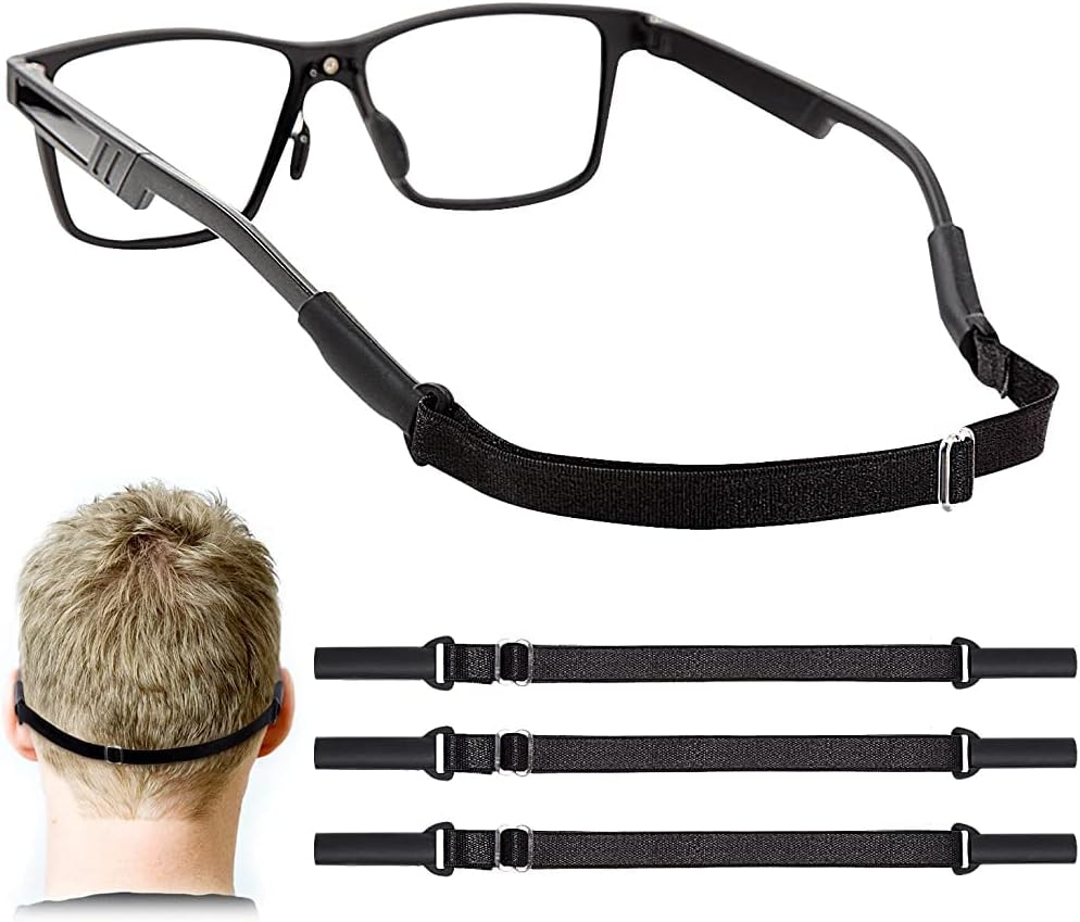 HASTHIP® Adjustable Glasses Straps 3pcs Anti-Slip Eyewear Strap for Adult and Kids, Glasses Retainer Strap