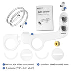 WATERLACE Bidet Attachment for Toilet Seat Water Pressure - Non Electric Bidets Self Cleaning Sprayer - Dual Nozzle Bidet Attachments Toilets Spray - Adjustable Bidets Wash Butt Cleaner for Bathroom