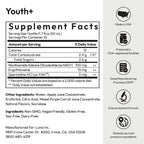BIGVITA Youth+ | NAD+, Spermidine, and Ergothioneine Shots for Anti-Aging, Energy, Skin & Hair Health, Cognitive Support | Ready-to-Drink Supplement | Beauty from Within | Vegan, Made in USA