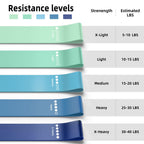 Resistance Bands for Working Out, Elastic Pilates Flexbands for Physical Therapy Yoga, Stretch Exercice Loop Bands for Booty Legs