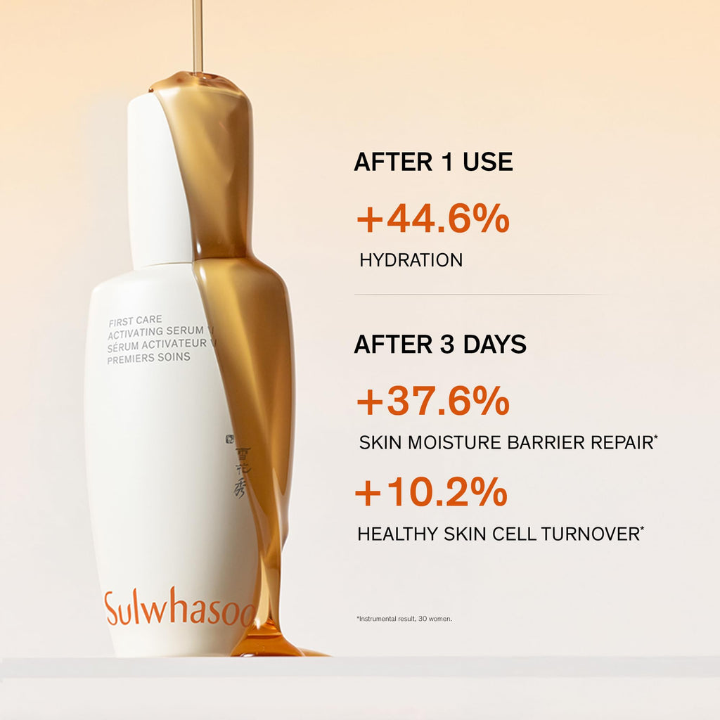 Sulwhasoo First Care Activating Serum, Mini - Skin Barrier Strengthening Anti-Aging Face Serum, Visibly Plumps & Hydrates, Reduces Visible Fine Line & Wrinkles, Vitamin C, Travel Size - 0.50 fl. oz.