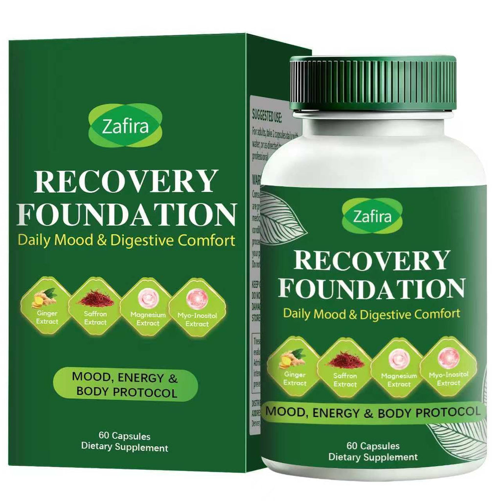 Boreome Zafira Recovery Foundation Capsules – Clear Mental Fog, Reduce Hair Loss & Boost Digestion | Clinically Tested, All-Natural Ingredients，Non-GMO, 60 Capsules