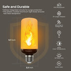 Hompavo Gen2 Flame Light Bulbs, Like Real Fire 4-Mode for Home Decorations