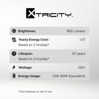 Xtricity Compact Fluorescent Light Bulbs T2 Spiral, E26 Base (2 Pack)