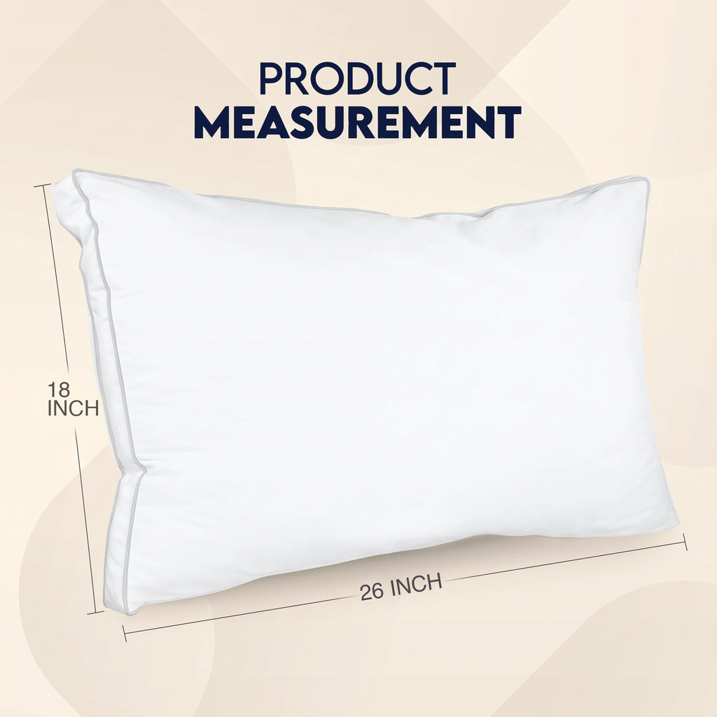 Utopia Bedding Gusset Bed Pillow, Hotel Pillows Queen Size Set of 2, White