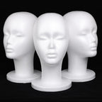 Leeven Styrofoam Wig Heads Foam Mannequin Head Stand for Wigs 3 Packs
