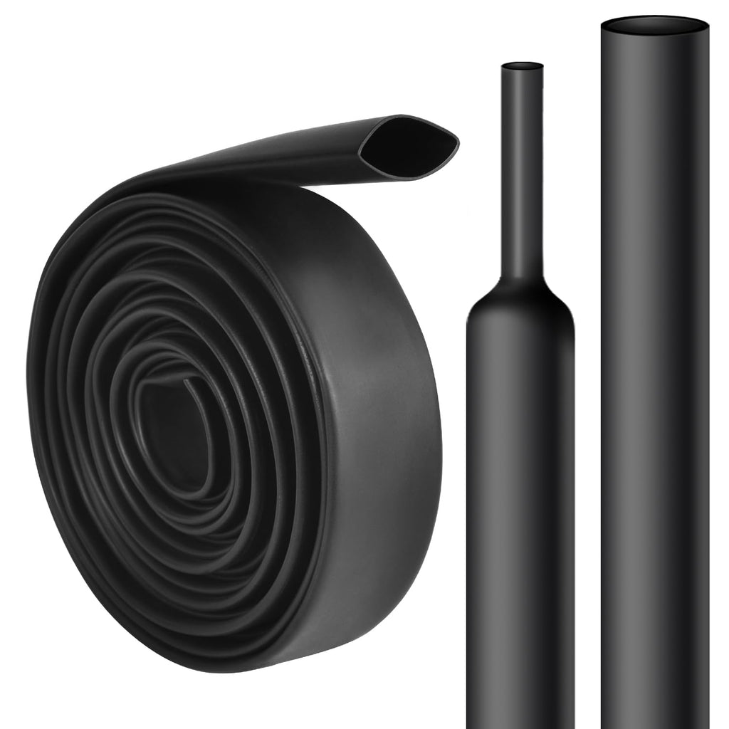1-1/2(39mm) Heat Shrink Tubing - 3:1 Marine Grade Shrink Wrap - Large Waterproof Wire Cable Heat Shrink Tubing with Adhesive Lined - Industrial Heat Shrink Pipe Insulating Sleeve,5 Ft