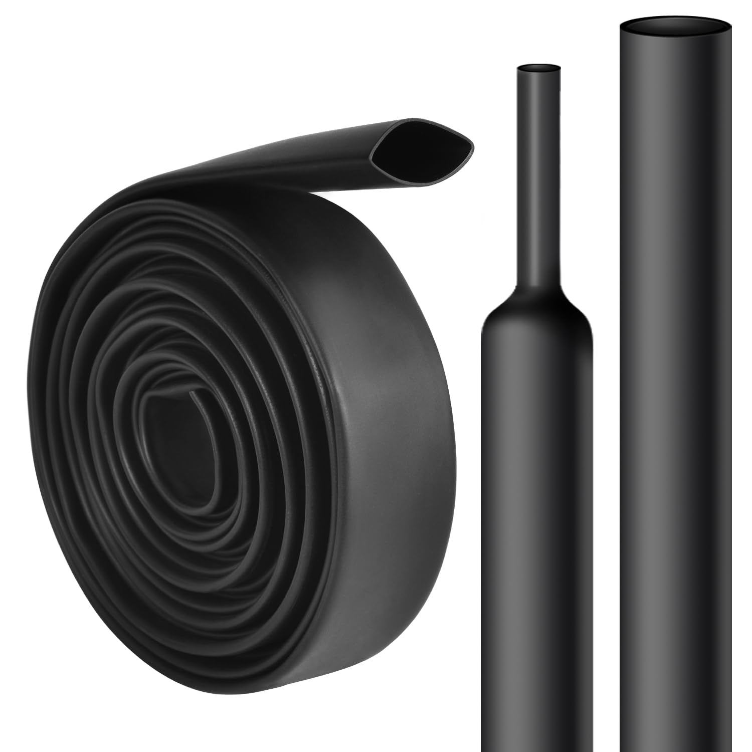 1-1/2(39mm) Heat Shrink Tubing - 3:1 Marine Grade Shrink Wrap - Large Waterproof Wire Cable Heat Shrink Tubing with Adhesive Lined - Industrial Heat Shrink Pipe Insulating Sleeve,5 Ft