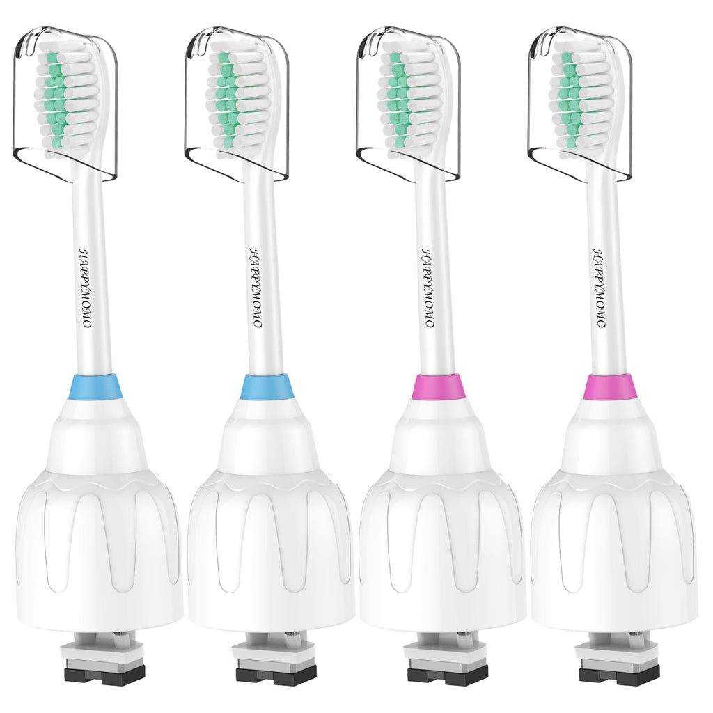 Replacement Toothbrush Heads for Philips Sonicare E-Series/Essence/Xtreme/Elite and Other Screw-on Models, 4 Pack, Dupont Bristles for Effective Cleaning