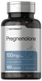 Horbäach Pregnenolone Supplement 100mg | 180 Capsules | Non-GMO and Gluten Free
