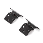 Ravinte 60 Pack (30 Pairs) 1/2" Overlay (Variable) Cabinet Hinges, Self-Closing Semi-Concealed Face Mount, Matte Black Decorative Hardware with Door Bumpers for Kitchen & Cupboard Doors