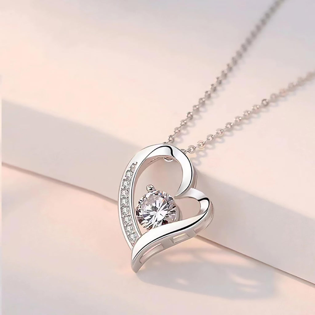 Mother In Law Necklace 925 Sterling Silver Mother In Law Christmas Gifts Mothers Day Gifts For Mother In Law With Message Card &Gift Box (688-Love heart01)