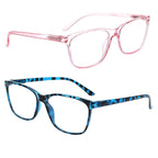 SIGVAN Ladies Reading Glasses Blue Light Blocking Spring Hinge Fashion Pattern Print Eyeglasses for Women (C5 Mix, 2.00, x)