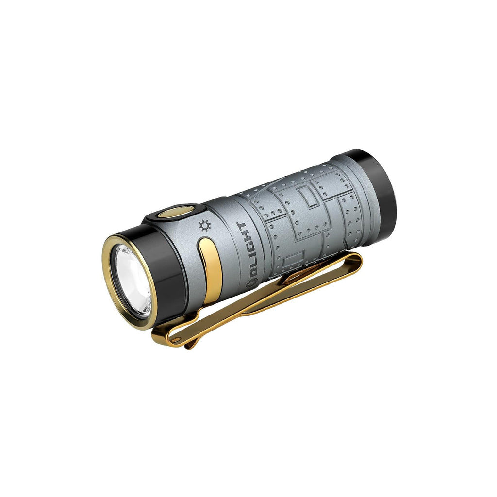 OLIGHT Baton4 Rechargeable EDC Flashlight, Bright Small Flashlight 1300 Lumens with MCC Charging Cable, IPX8 Waterproof, Multiple Modes Pocket Light for Home, Camping, and Emergencies (Fighter Pilot)