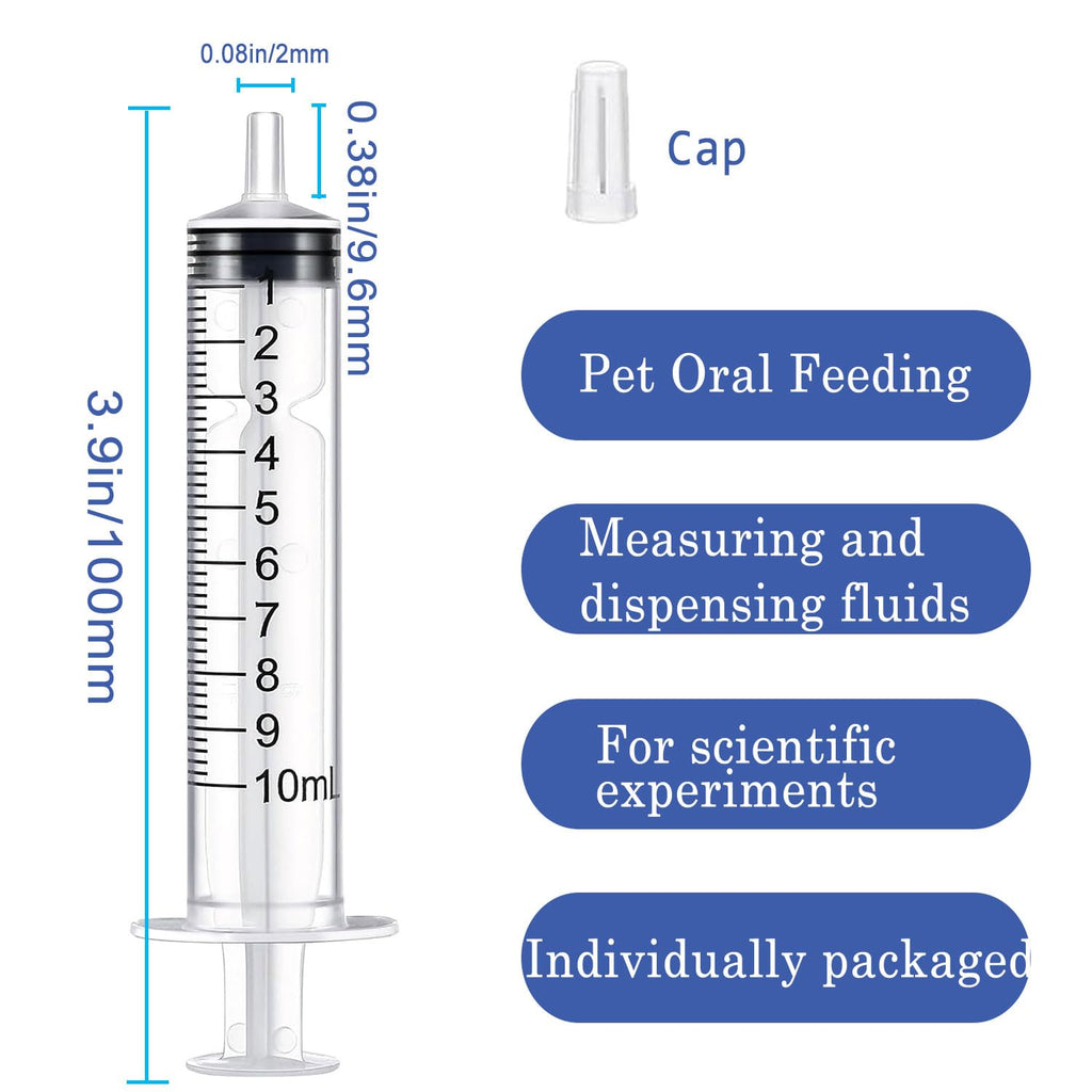 10ml Syringe for Liquid,Syringe Without Needle,Sterile Individually Packed 20pcs.