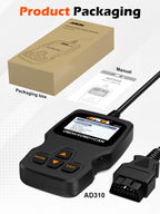 ANCEL AD310 Classic Enhanced Universal OBD II Scanner Car Engine Fault Code Reader CAN Diagnostic Scan Tool, Read and Clear Error Codes for 1996 or Newer OBD2 Protocol Vehicle (Black)