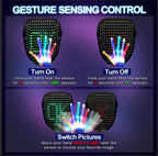 LED Light Up Mask with Gloves Set, Halloween Costume Cool Stuff for Adults