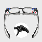 AOMAZE Adjustable Glasses Dial Vision Adjustable Focus Reading Glasses Anti Blue Light Eyeglasses for Men Women