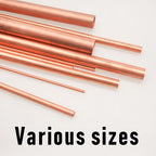 Tynulox 1/4"(6.5mm) OD 99.9% Copper Tube 0.5mm Wall × 300mm Length × 4Pcs, Pure Copper Tubing 110 Copper Seamless Round Tubing for Refrigerator, Jewellery and Industry