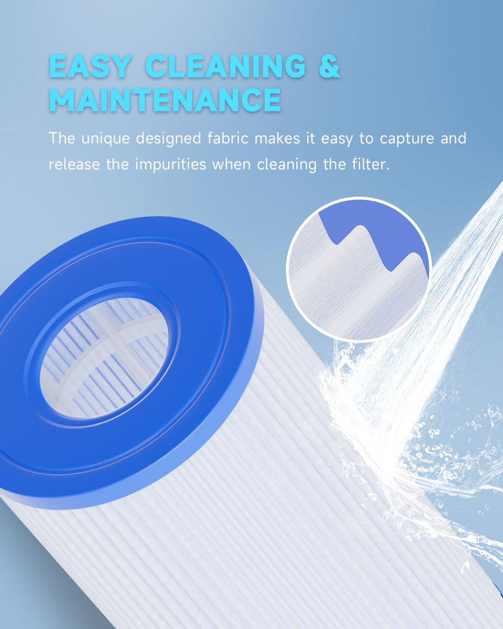 AQUALTRA Pool Filters Type A or C Compatible with 29000E/59900E, Easy Set Pool Filters, 8" x 4 1/4" Above Ground Pool Filters 4 Pack