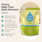Puracy Stain Remover, Travel and Laundry Stain Cleaner for Clothes, Baby Essentials, Kids Stains, Oil and Fabric Spot Cleaner (Stain Remover Spray, 48 fl oz)