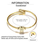zeqingjw Heart Cremation Bracelet for Ashes Stainless Steel Urn Bangle Bracelet Memorial Keepsake Ash Jewelry for Women Men