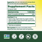 MegaFood Ultra C 400 mg - Vegan Vitamin C Immune Support Supplement, Vitamin C Supplement Made with Real Food Including Broccoli, Carrot, Cranberry & Brown Rice - 60 Tablets, 60 Servings